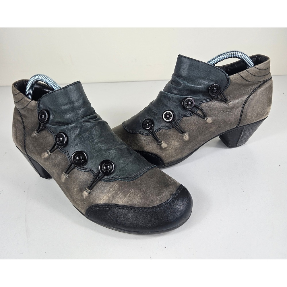 Remonte Dorndorf Annemarie Womens 7.5-8 (38) Leather Button Heeled Ankle Boots